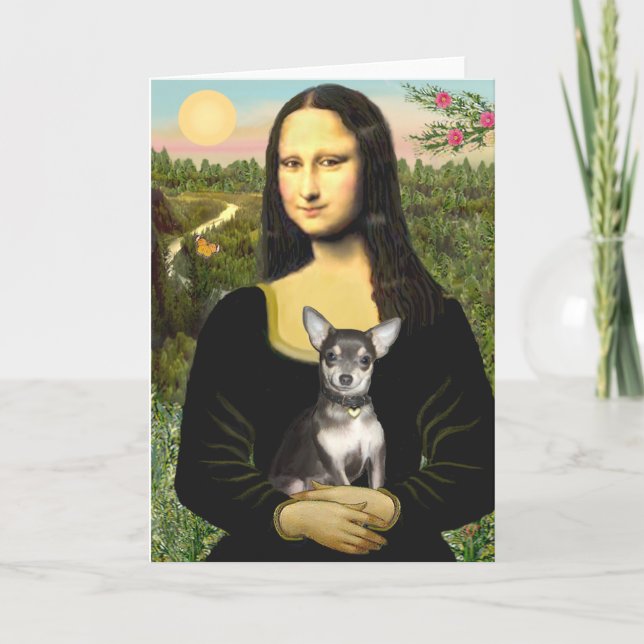 Cartão Chihuahua (BlueTan) - Mona Lisa (Frente)