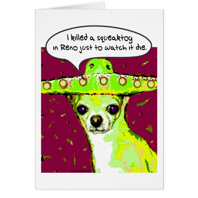 Cartão Chihuahua do assassino (Frente)