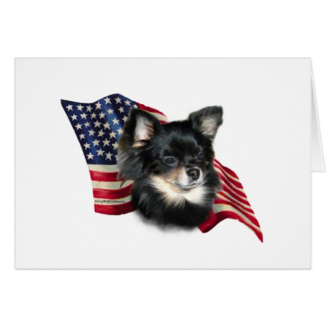 Cartão Chihuahua Flag (Frente Horizontal)
