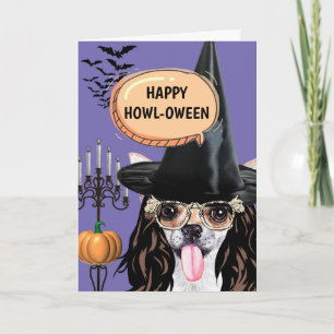 Cartão Chihuahua halloween dog witch happy howloween