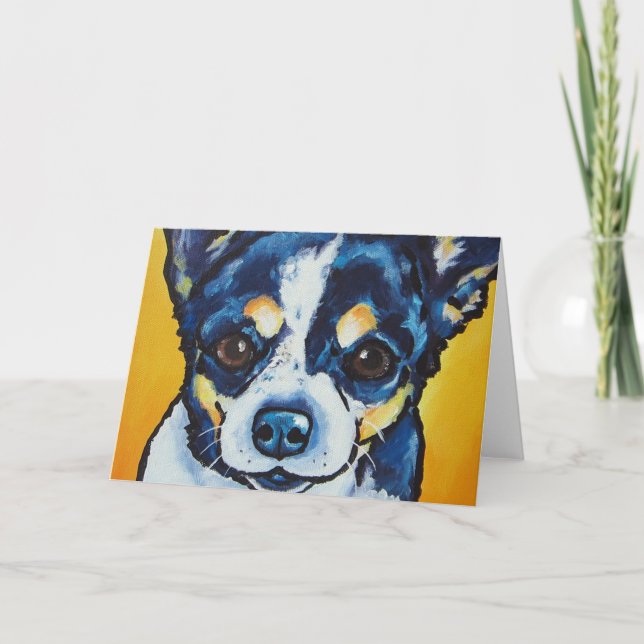 Cartão Chihuahua LC Black Tri (Lorenzo) (Frente)