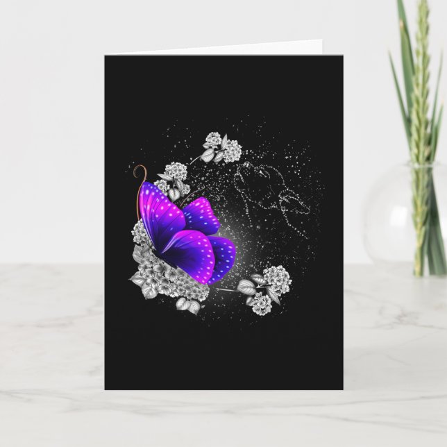 Cartão Chihuahua No Céu Luto Memória De Perda De Cão Aman (Frente)