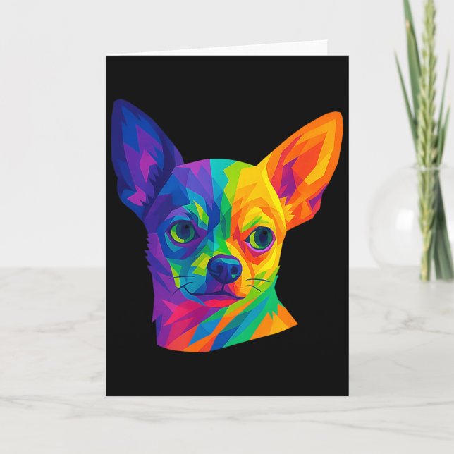 Cartão Chihuahua P Art Rtrait For Dog Owners  (Frente)