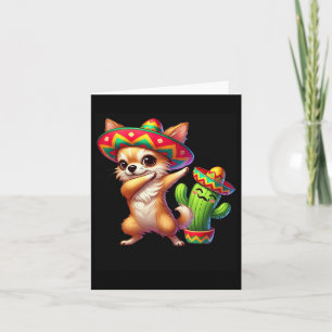 Cartão Chihuahua Sombrero Cinco De Mayo Mexicano Cactus K