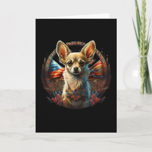 Cartão Chihuahua Ucrânia Paz E Amor Bandeira Ajuda Cão Su