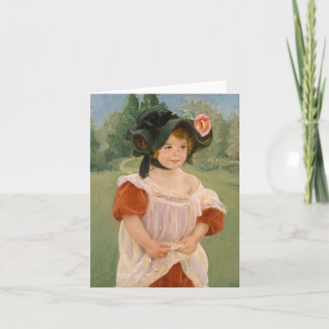 Cartão Childhood in a garden - Mary Cassatt (Frente)