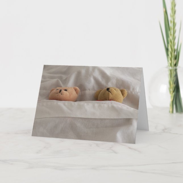 Cartão Childrens Get Well Soon Teddy Bear Greeting Card (Frente)