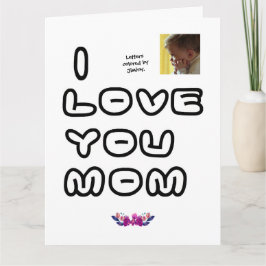 Cartão Child's coloring Mother's Day Folded Greeting Card