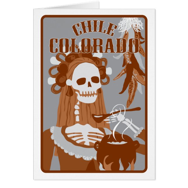 Cartão chile colorado: queimadura laranja (Frente)