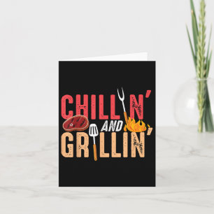 Cartão Chillin E Grillin Barbecue Party