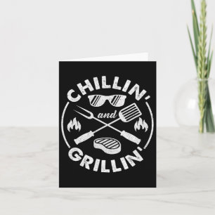 Cartão Chillin E Grillin Costume Funny Churrasco Grieling