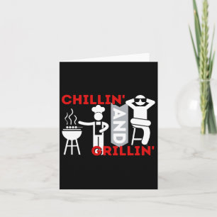Cartão Chillin E Grillin - Fumador De Churrasco Engraçado