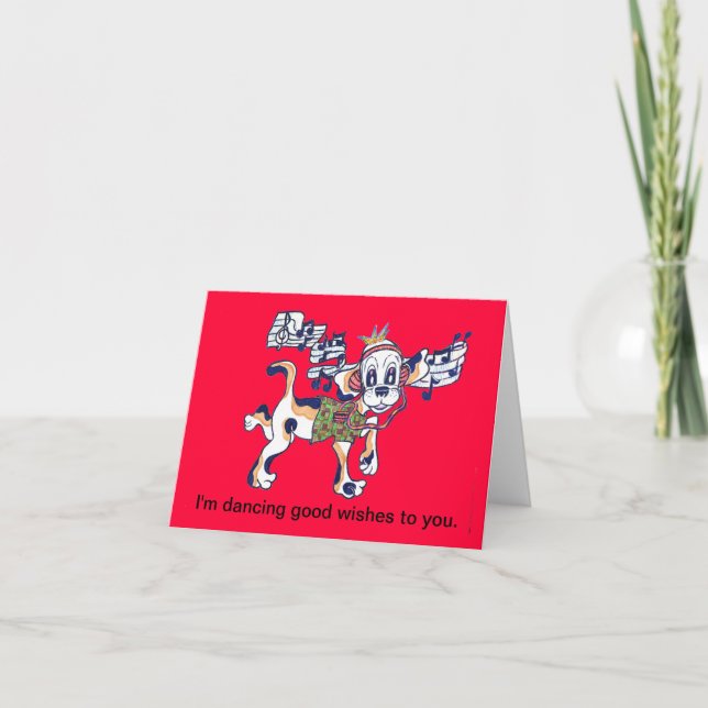 Cartão Chilly Dog The Dancing Beagle (Frente)