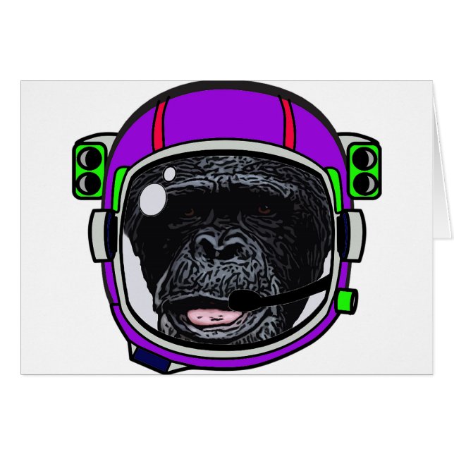 Cartão Chimp espacial (Frente Horizontal)