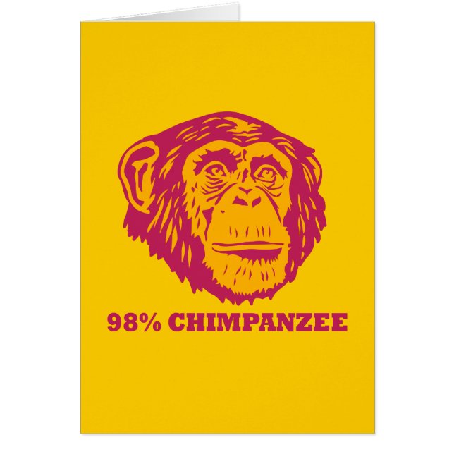 Cartão Chimpanzé de 98% (Frente)