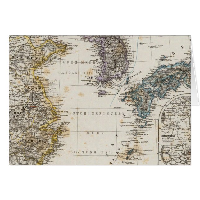 Cartão China, Coreia, Japão (Frente Horizontal)