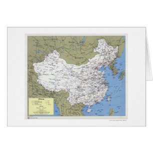 Cartão China detalhou o mapa - 1979