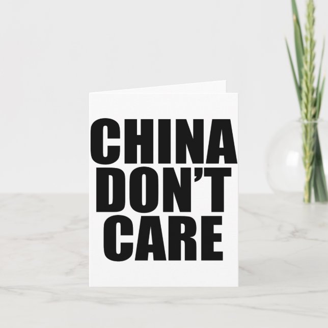 Cartão China Dont Care  (Frente)
