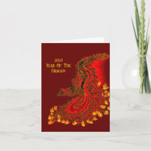 Cartão China Dragon, 2024 Ano Do Dragão