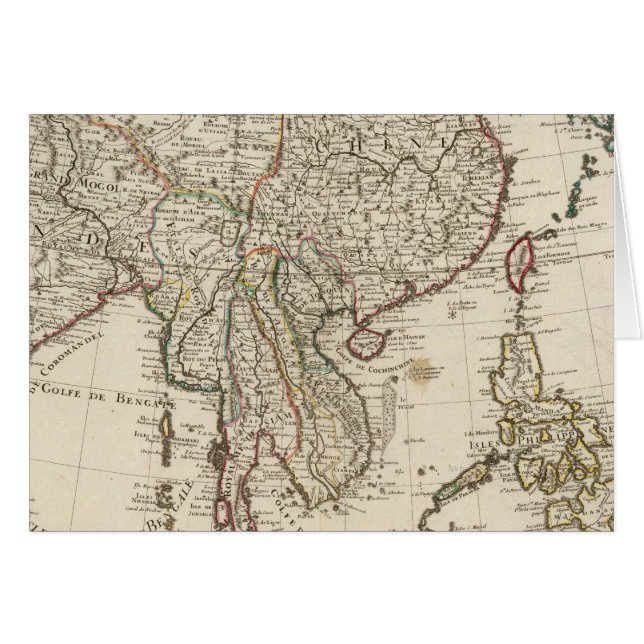 Cartão China, Índia, Ásia (Frente Horizontal)