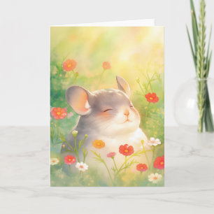 Cartão Chinchilla Floral Oasis