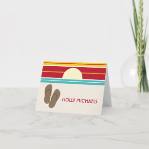 Cartão chinelos & 70s Placa protetora inspirada