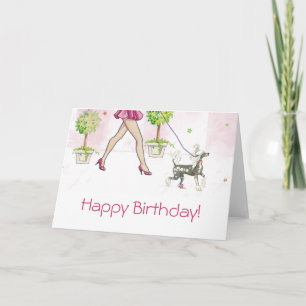 Cartão Chinese Crested Dog Birthday Cards