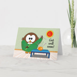 Cartão Chinese doctor owl - card