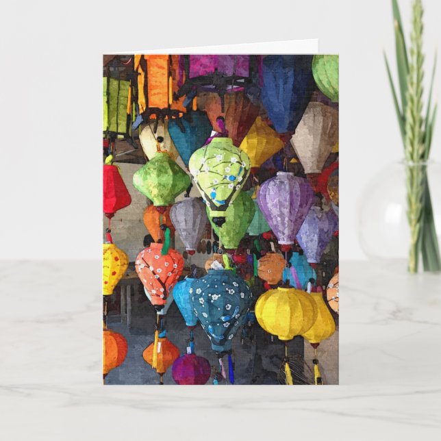 Cartão Chinese Lanterns (Frente)