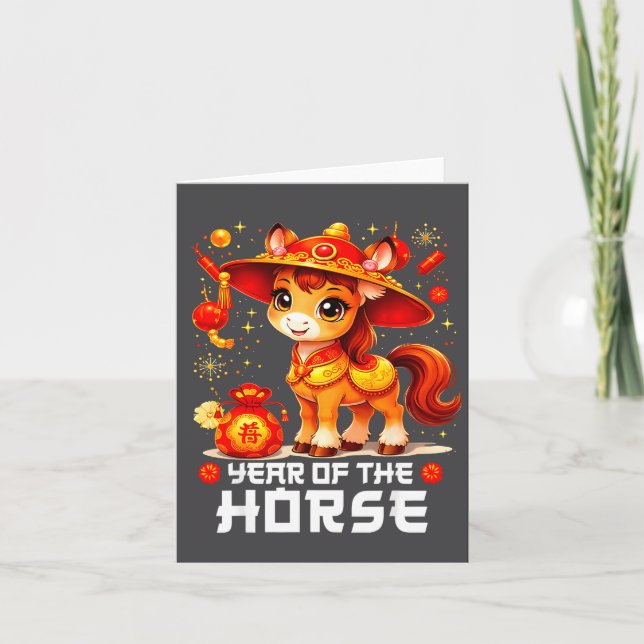 Cartão Chinese New Year 2026 Year Of The Horse  (Frente)