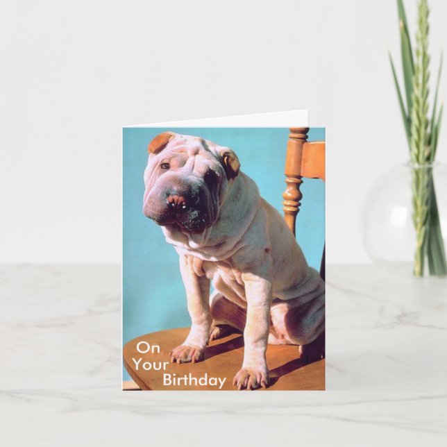 Cartão Chinese Shar-Pei (Frente)