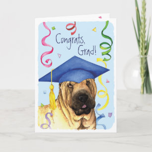 Cartão Chinese Shar-Pei Graduate