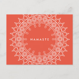 Cartão chique do coral da ioga de Namaste da