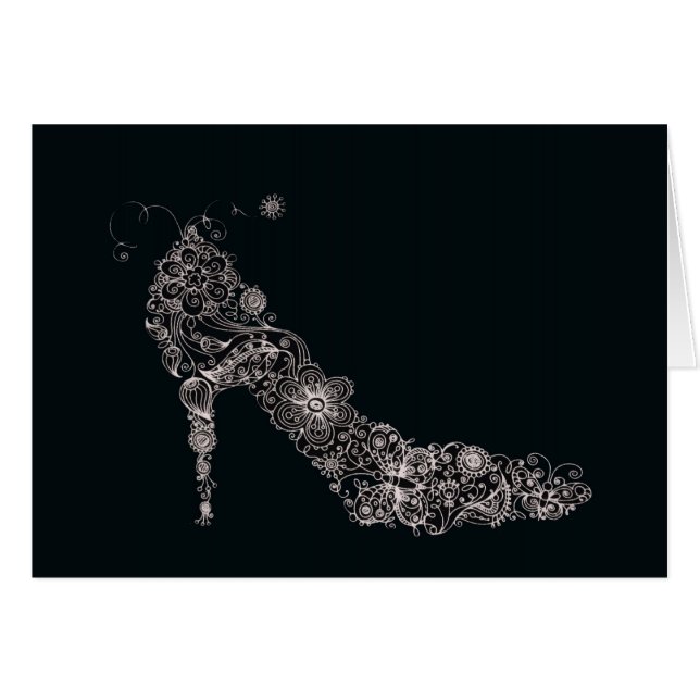 Cartão chique do ~ dos calçados (Frente horizontal)