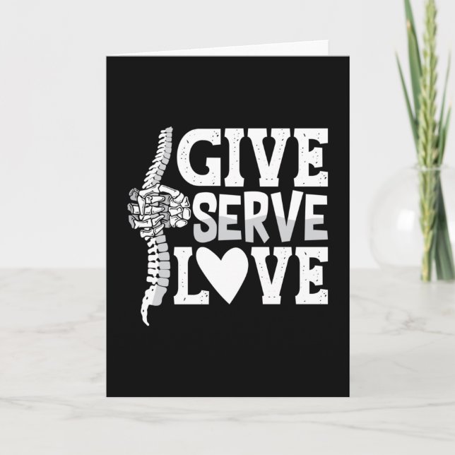 Cartão Chiropracet dá servo amor quiroprático (Frente)