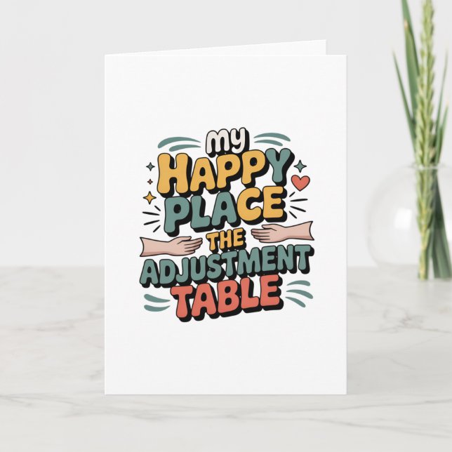 Cartão Chiropractic Adjustment Bliss for Back Pain Relief (Frente)