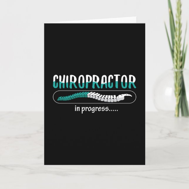 Cartão Chiropractic Chiropractor In Progress Chiro Spine (Frente)