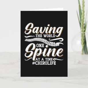 Cartão Chiropractic Salvando O Chiropracor Da Coluna Mund