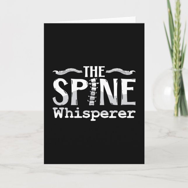 Cartão Chiropractic The Spine Whisperer Chiropractor (Frente)