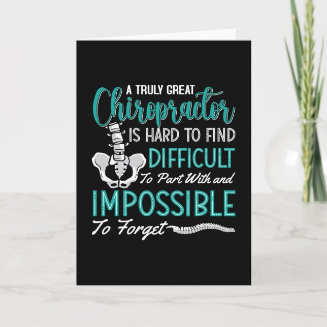 Cartão Chiropractor Chiro, Excelente de Verdadeiro Espinh (Frente)