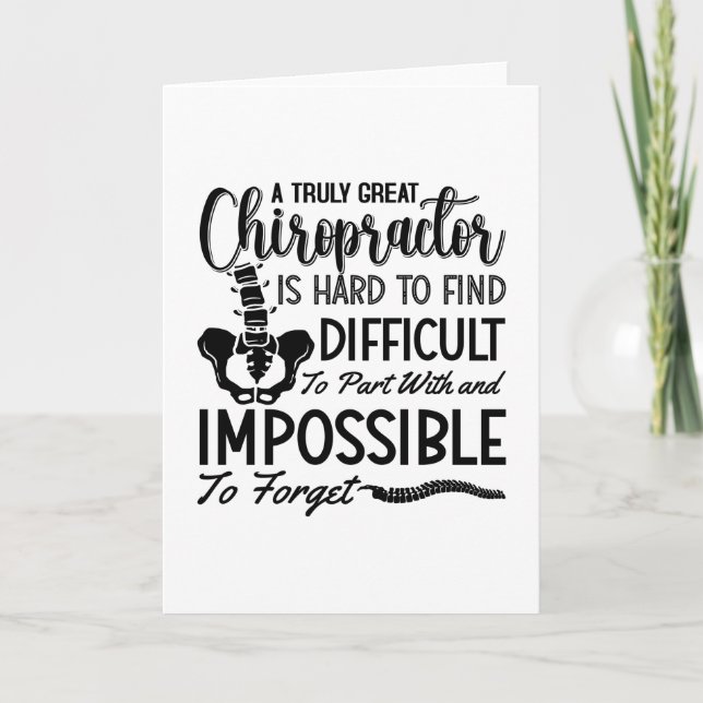 Cartão Chiropractor: Coluna Chiro-Spine Verdadeiramente E (Frente)