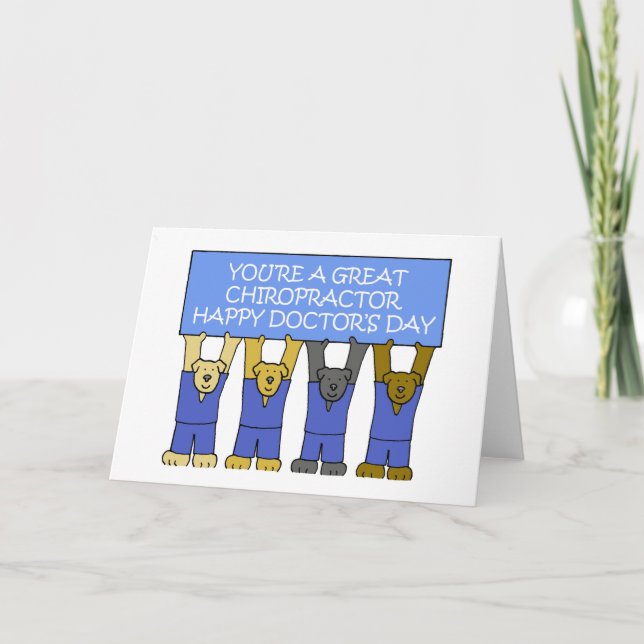 Cartão Chiropractor Happy Doctor's Day (Frente)
