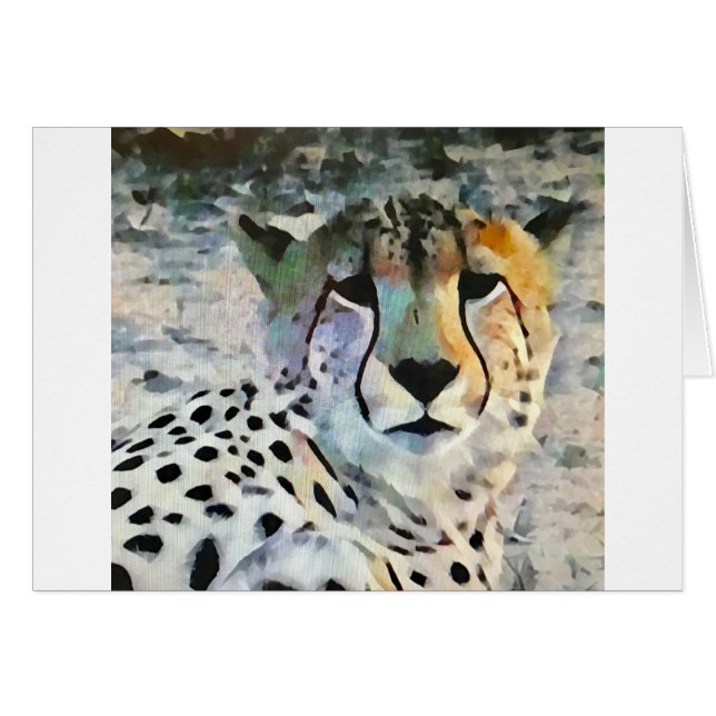 Cartão Chita em África (Frente Horizontal)