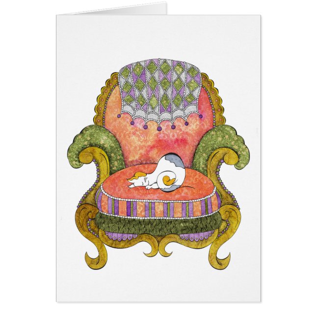 Cartão Chita na cadeira (Frente)