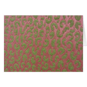 Cartão Chita rosa e verde