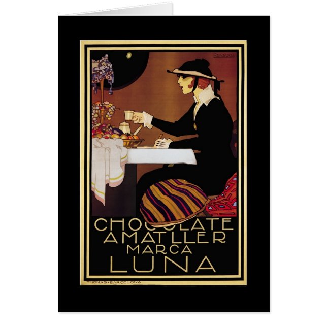 Cartão Chocolat Amatller Mulher (Frente)