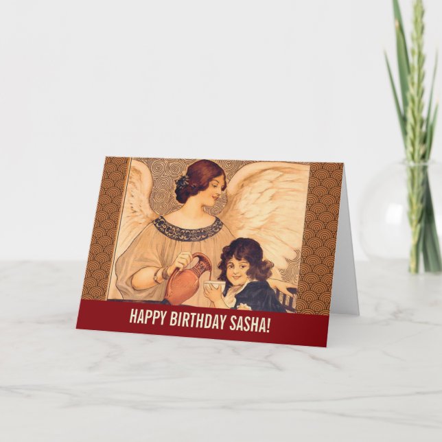 Cartão Chocolate Angel French Antiguado (Frente)