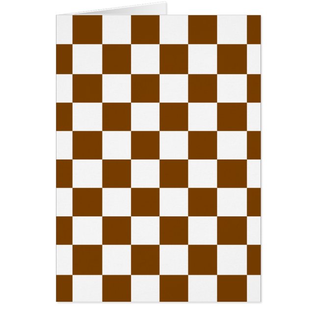 Cartão Chocolate Brown Checks (Frente)