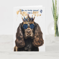 Chocolate Cocker Dog King por um dia de aniversári