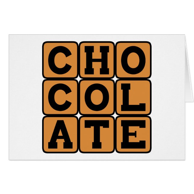 Cartão Chocolate, Doce Sobremesa (Frente Horizontal)